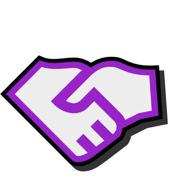 Shaking hands icon (Standing for connection)