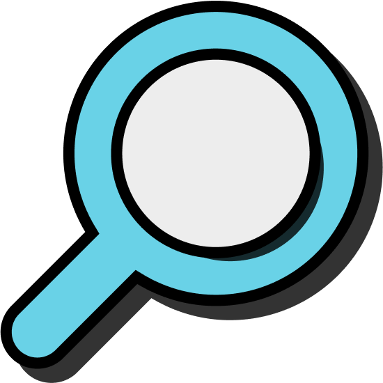 Magnifying glass icon (Standing for attention to detail)